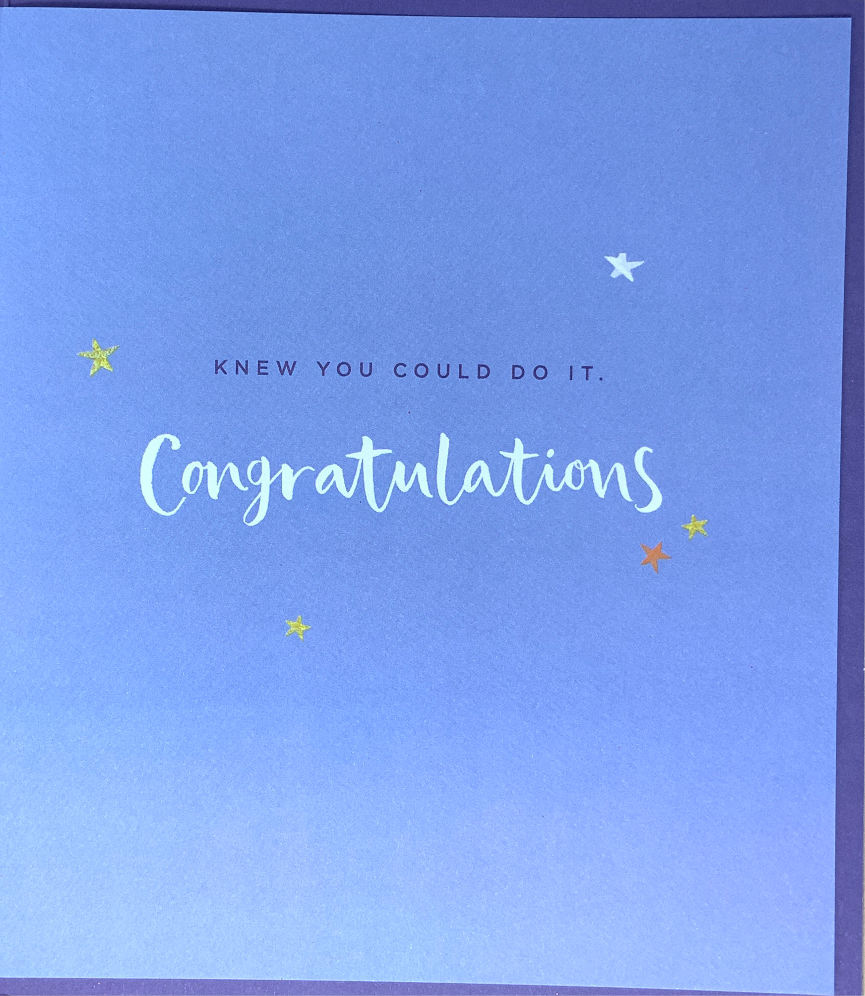 Exam Card - Knew You Could Do It