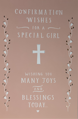 Confirmation Card - Wishing You Many Joys (Girl)