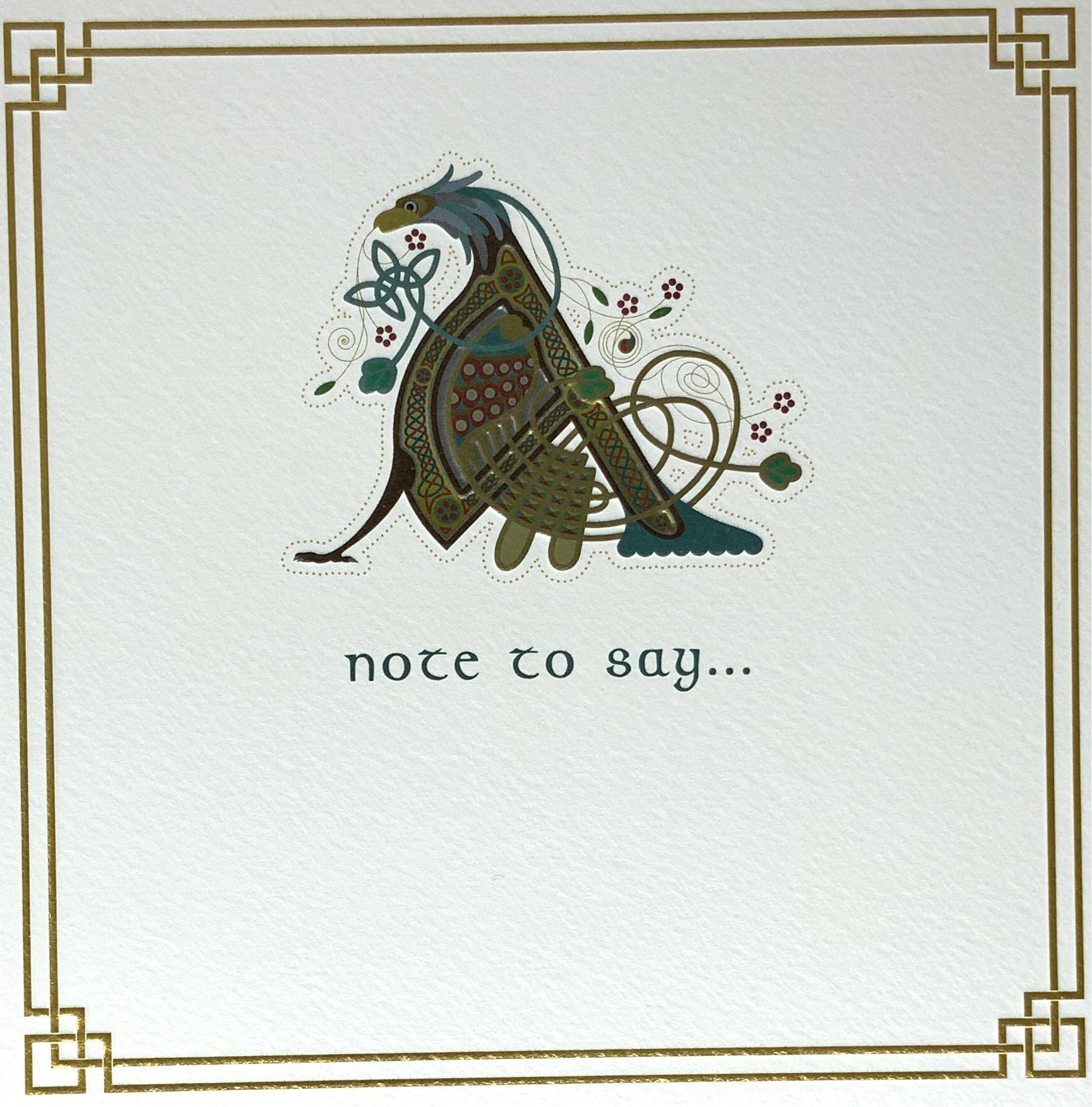 Blank Card - Celtic Ornament & Celtic Font