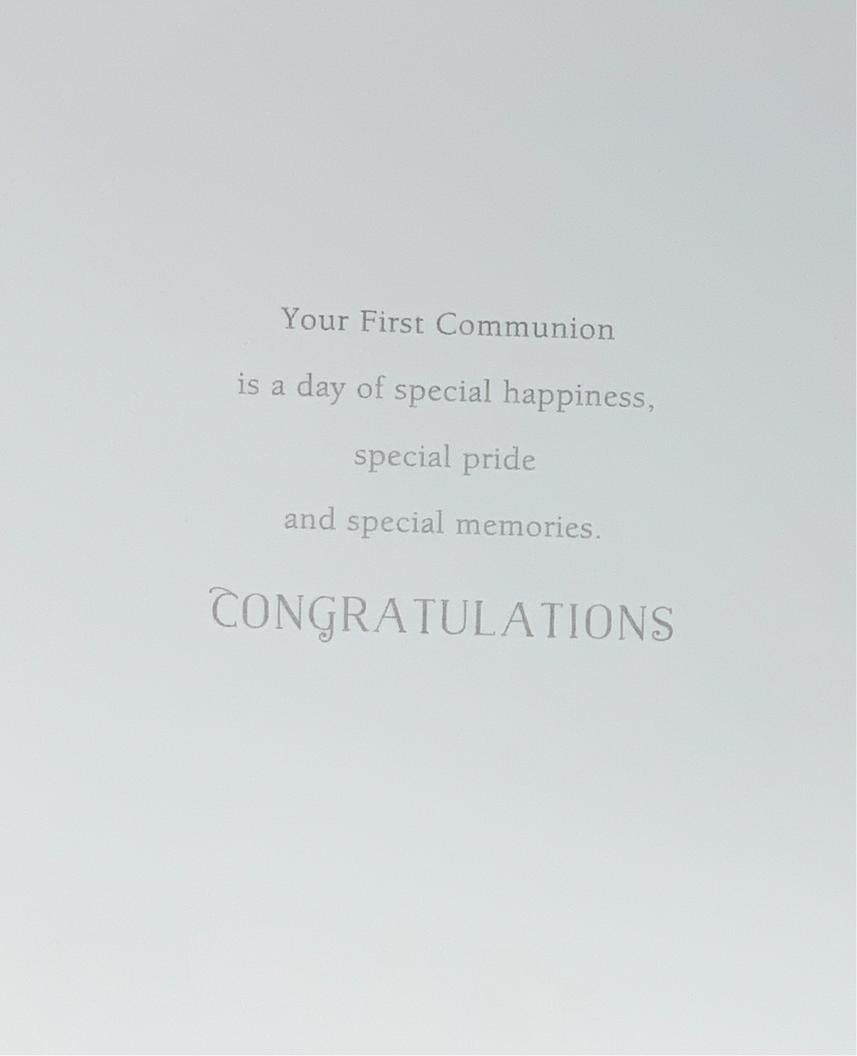 Communion Card - Special Memories (Girl)
