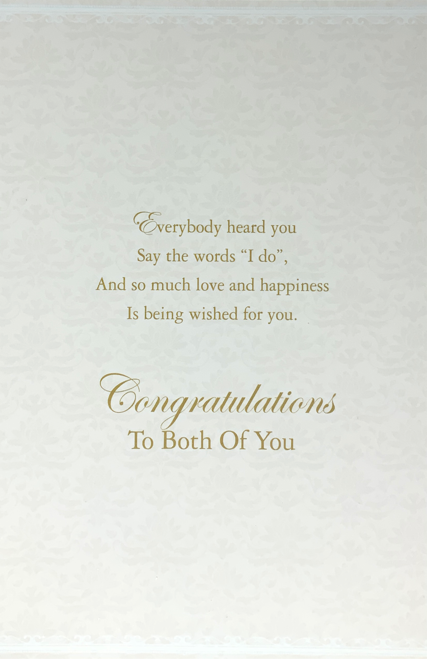 Wedding Card - Godson / Wife's And Husband's Hands & A Wedding Ring