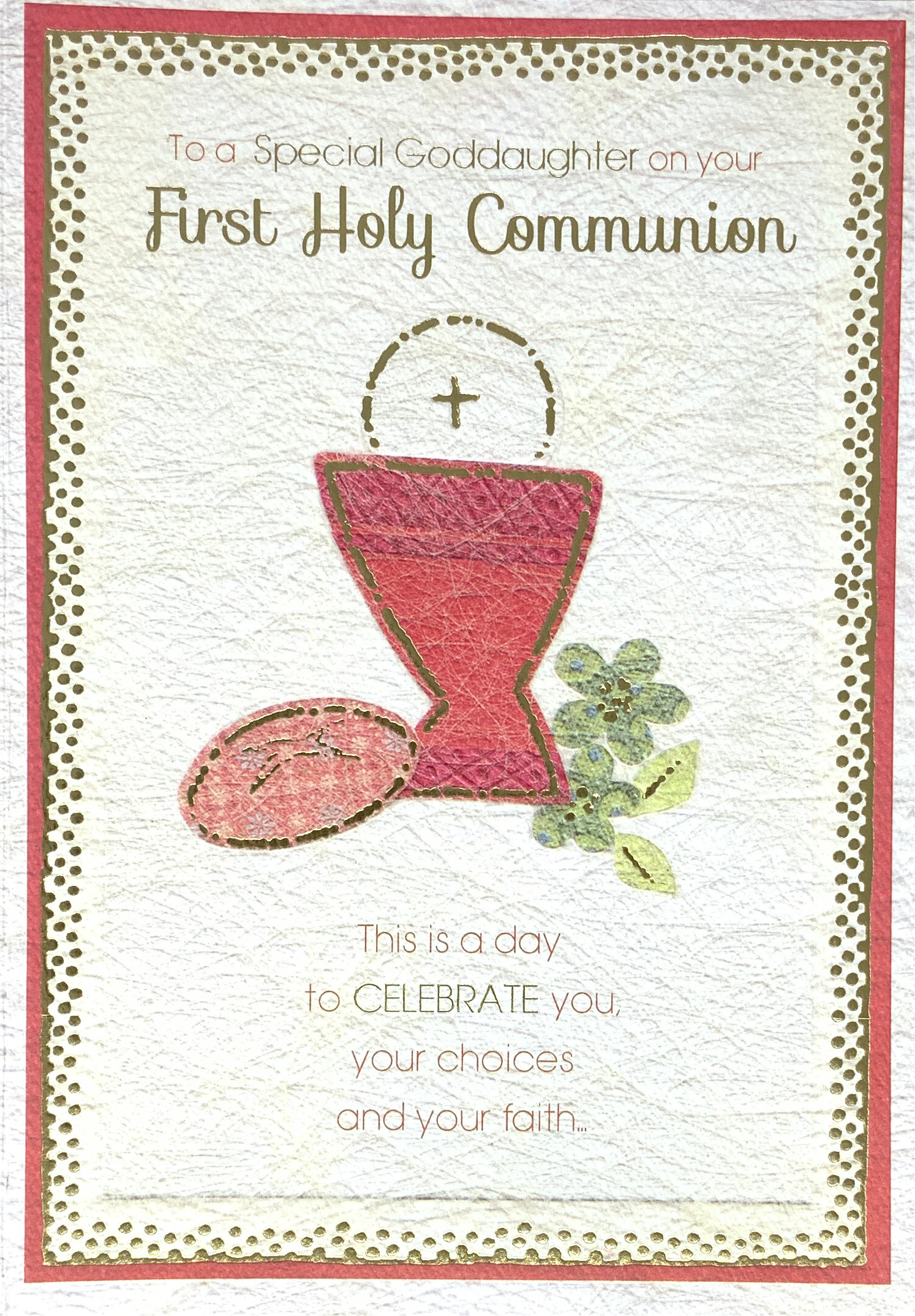 Communion Card - To A Special Goddaughter