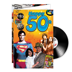 Happy 50TH Birthday Card - The Story Of Your Life (Includes CD)