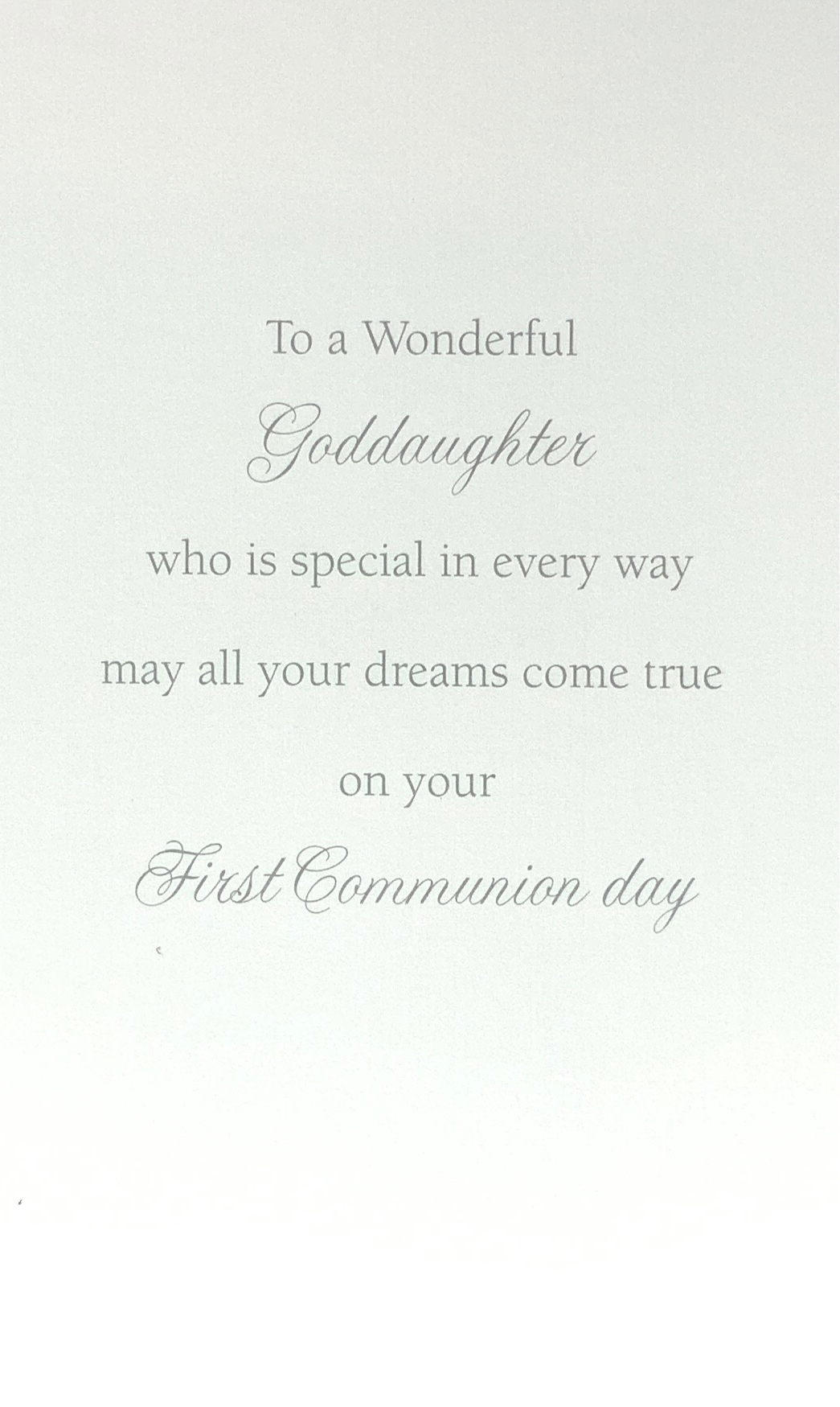 Communion Card - To A Wonderful Goddaughter