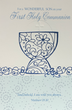 Communion Card - For A Wonderful Son