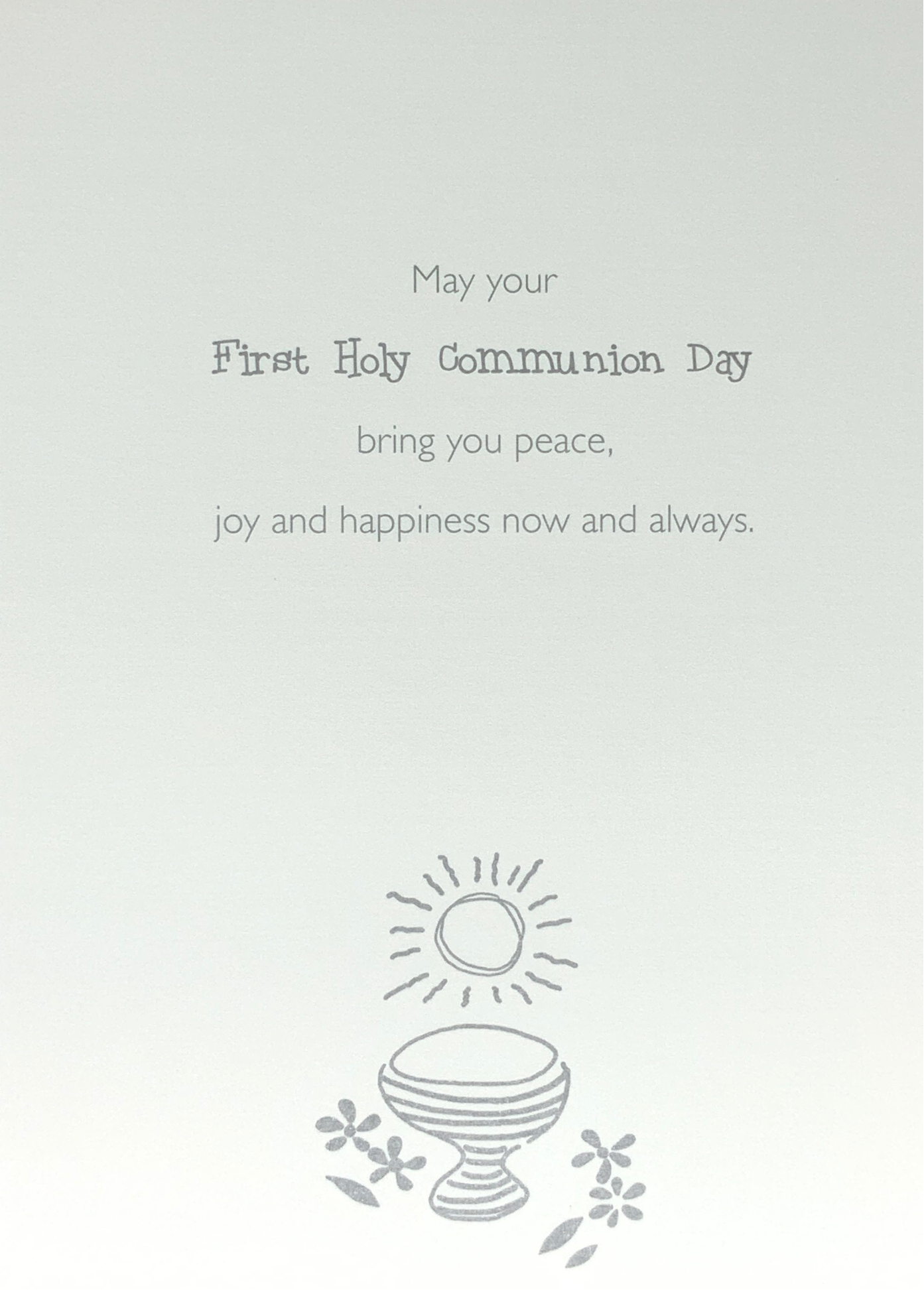 Communion Card - May Your 1st Holy Communion Day Bring You Peace