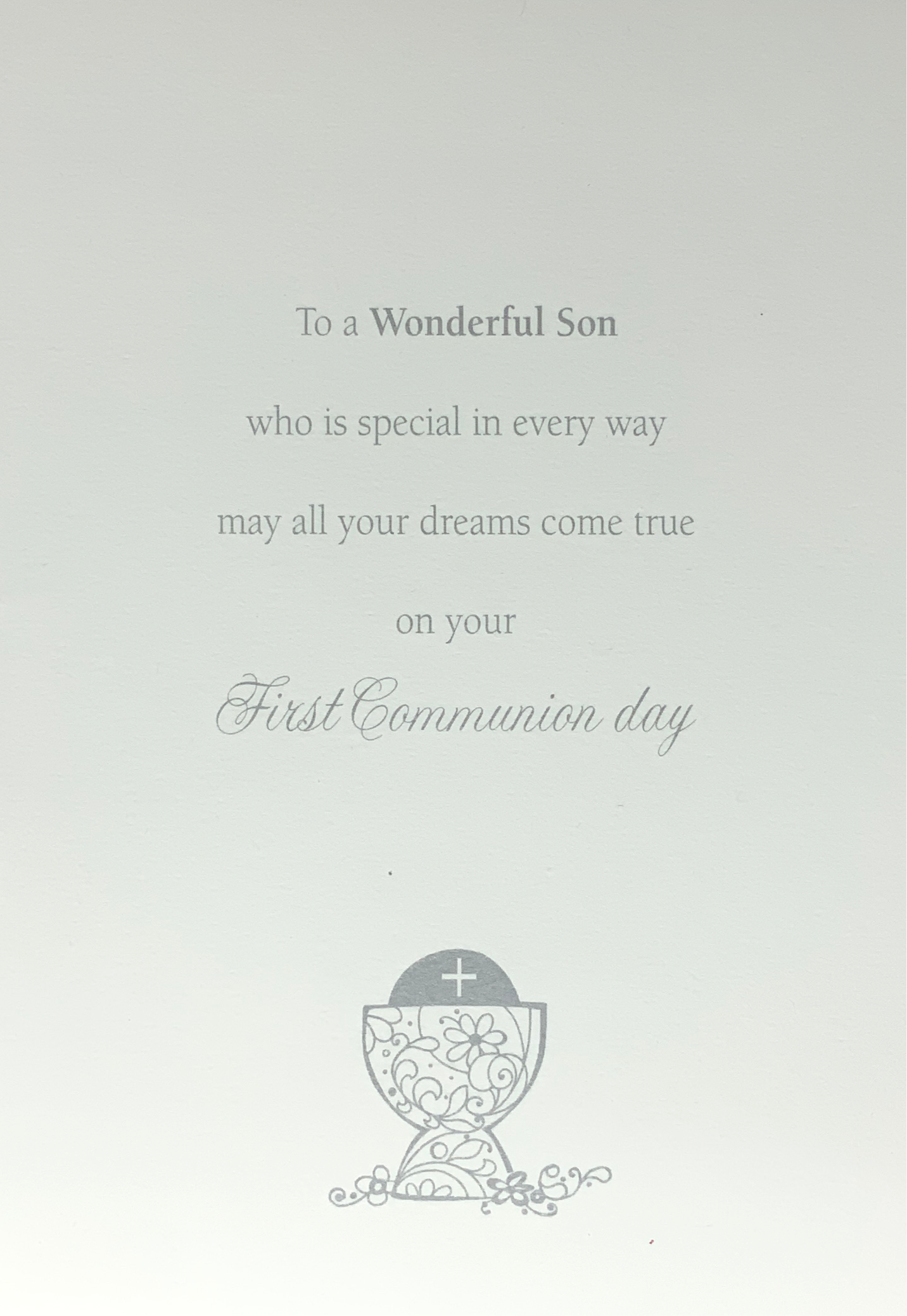 Communion Card - For A Wonderful Son