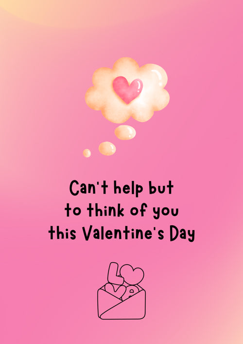 Thinking Of You Valentines Day Card Personalisation